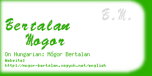 bertalan mogor business card
