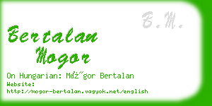 bertalan mogor business card